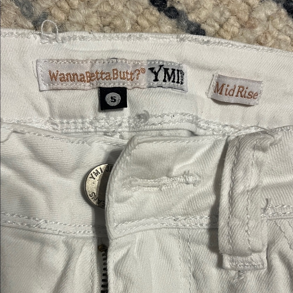 YMI Bright White Mid Rise Jeans